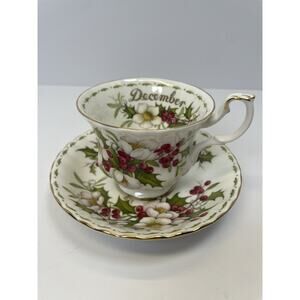 Vintage Royal Albert teacup and saucer set is from the "Flower of the Month